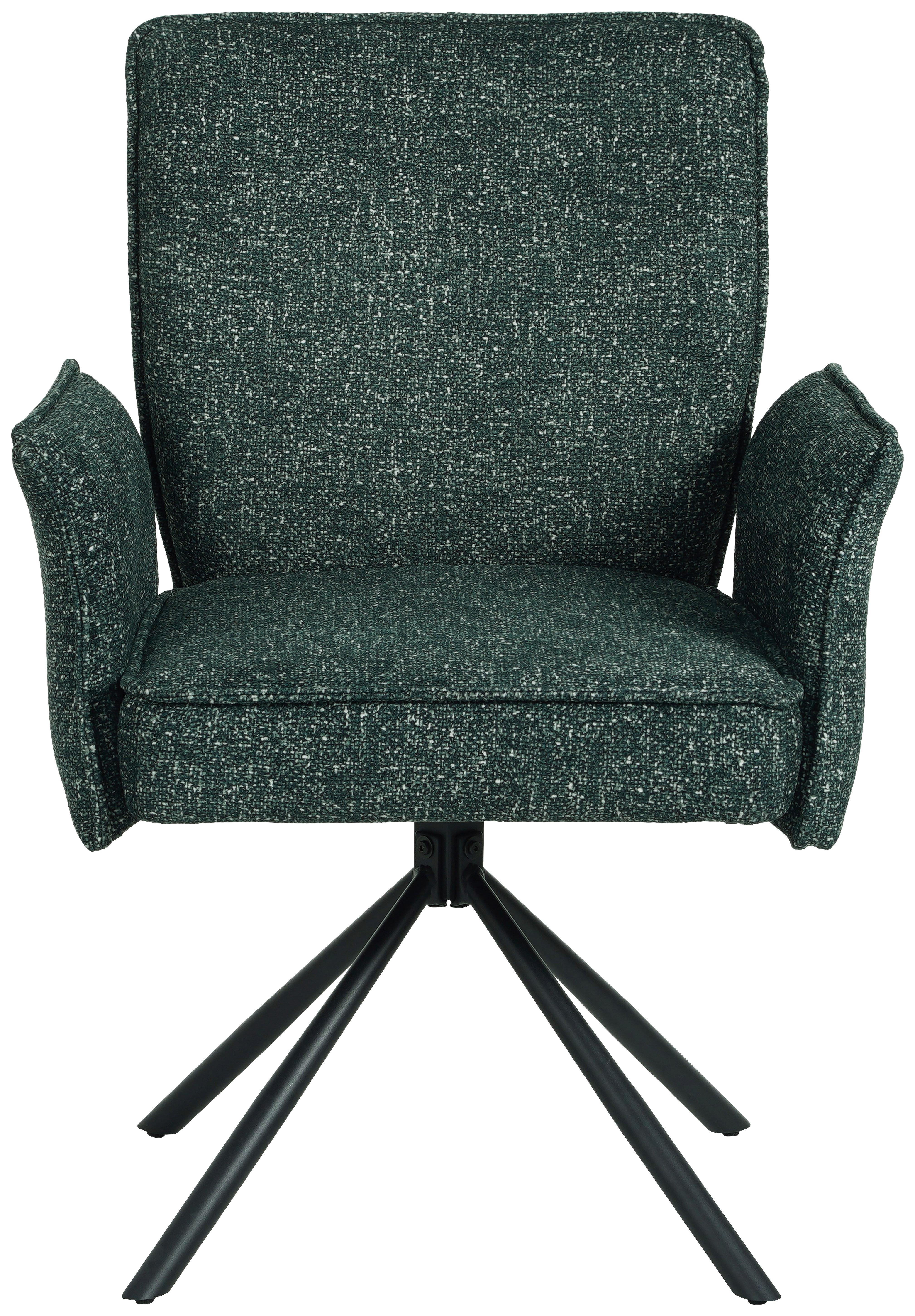 Négylábú Szék Ellen Ii Giga-S - fekete/zöld, Modern, textil/fém (49/90/60cm)