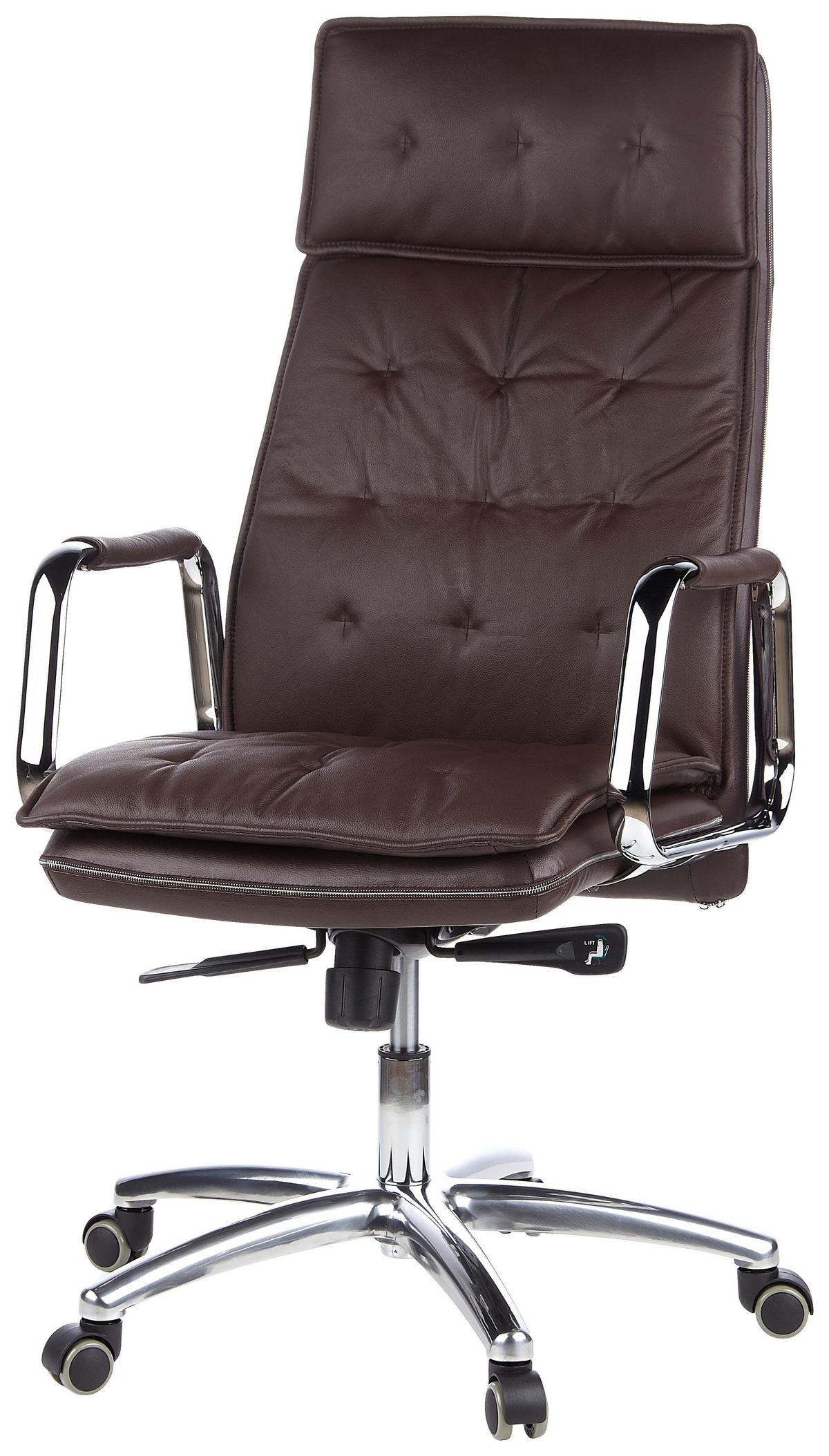 Chefsessel Villa Braun Bis 120 Kg - Braun, Basics, Leder/Kunststoff (60/130/48cm) - MID.YOU