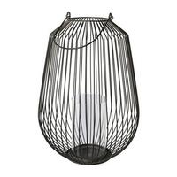Windlicht Metall Schwarz Ø 35 cm - Schwarz, Basics, Metall (35cm) - P & B