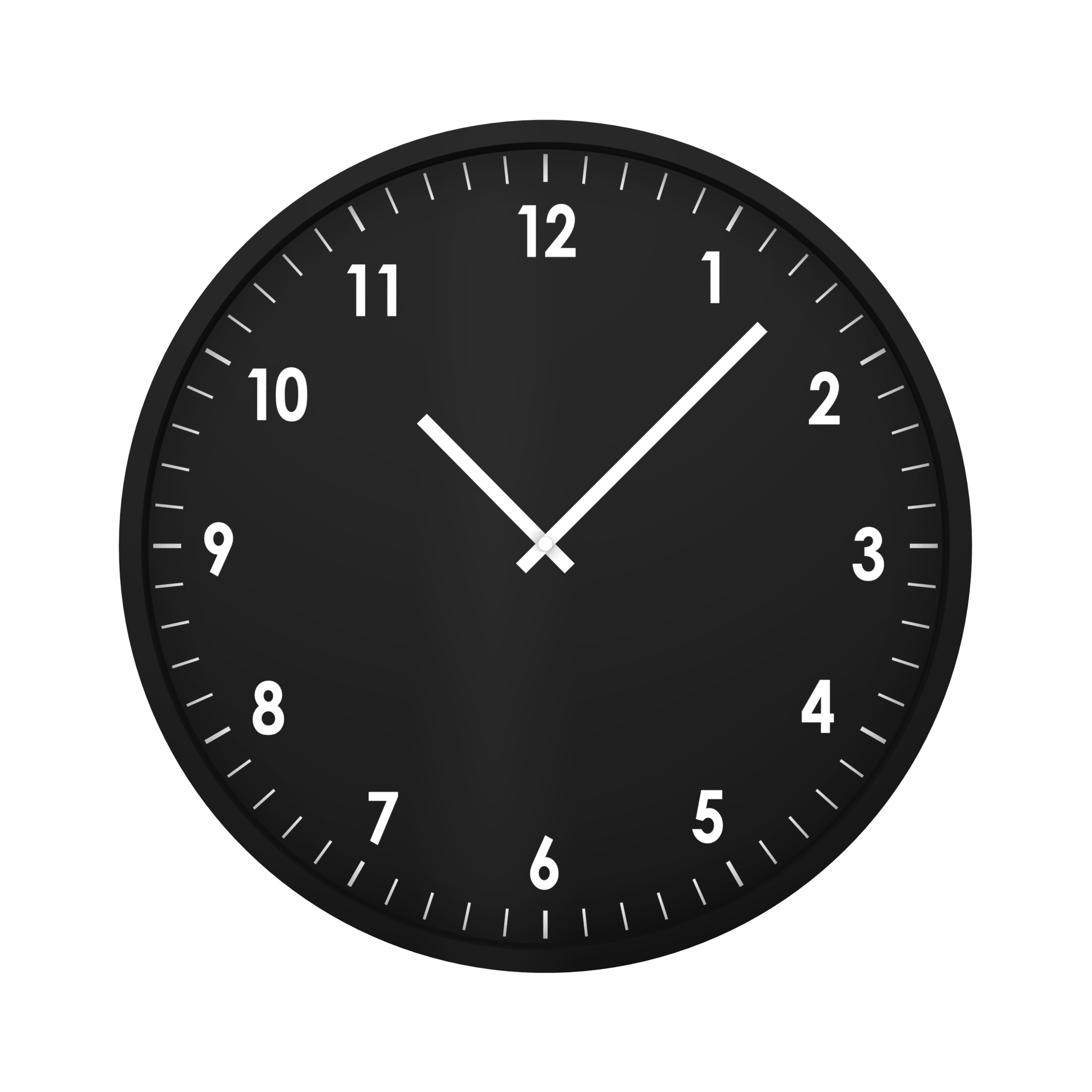 Nástenné Hodiny Kelly, Ø: 50,8cm - čierna/biela, kov/plast (50,8cm) - Premium Living