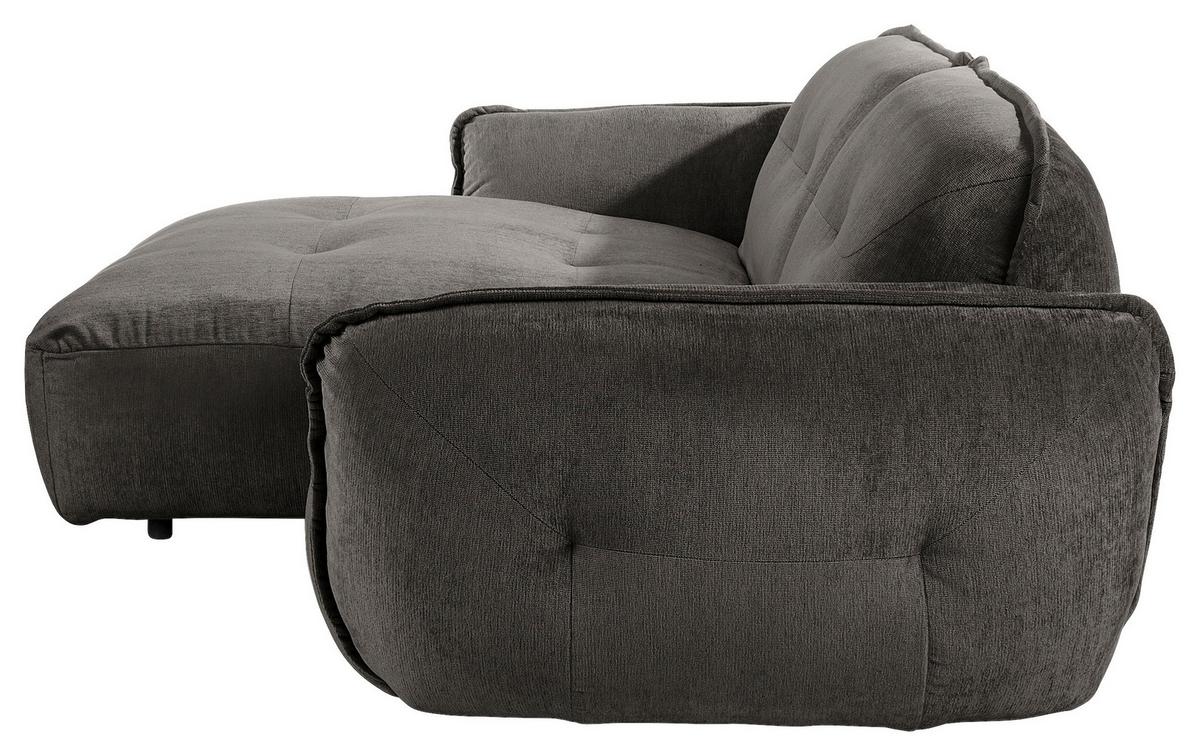 Ecksofa Fluffy Anthrazit S: 184x269 Cm - Anthrazit/Schwarz, MODERN, Textil (184/269cm) - Trendmanufaktur