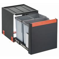 Abfallsammler Cube Handauszug Bxhxt: Ca. 33,5x40,7x34,8 Cm - Anthrazit/Grau, Kunststoff (33,5/40,7/34,8cm)