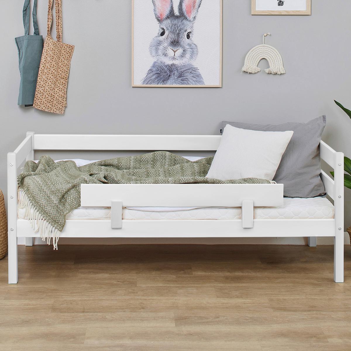 Bettschutzgitter Eco Comfort Weiß, B: 100 Cm - Weiß, MODERN, Holz (100/22,5/4cm) - MID.YOU