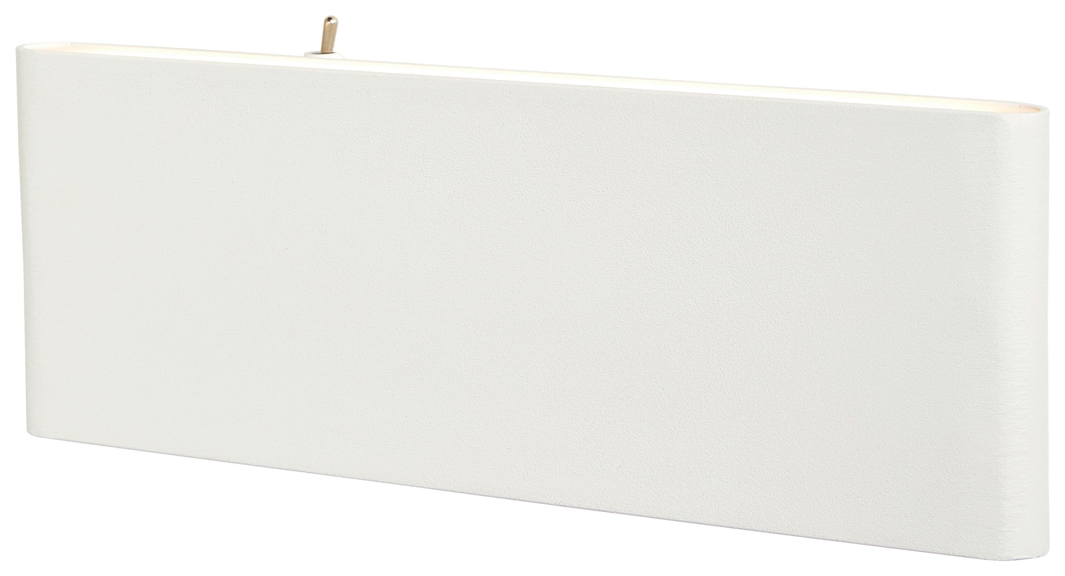 LED-Wandleuchte 1-Flammig mit Schalter Weiß - Opal/Weiß, Design, Kunststoff/Metall (22.5/3.5/8cm) - Globo