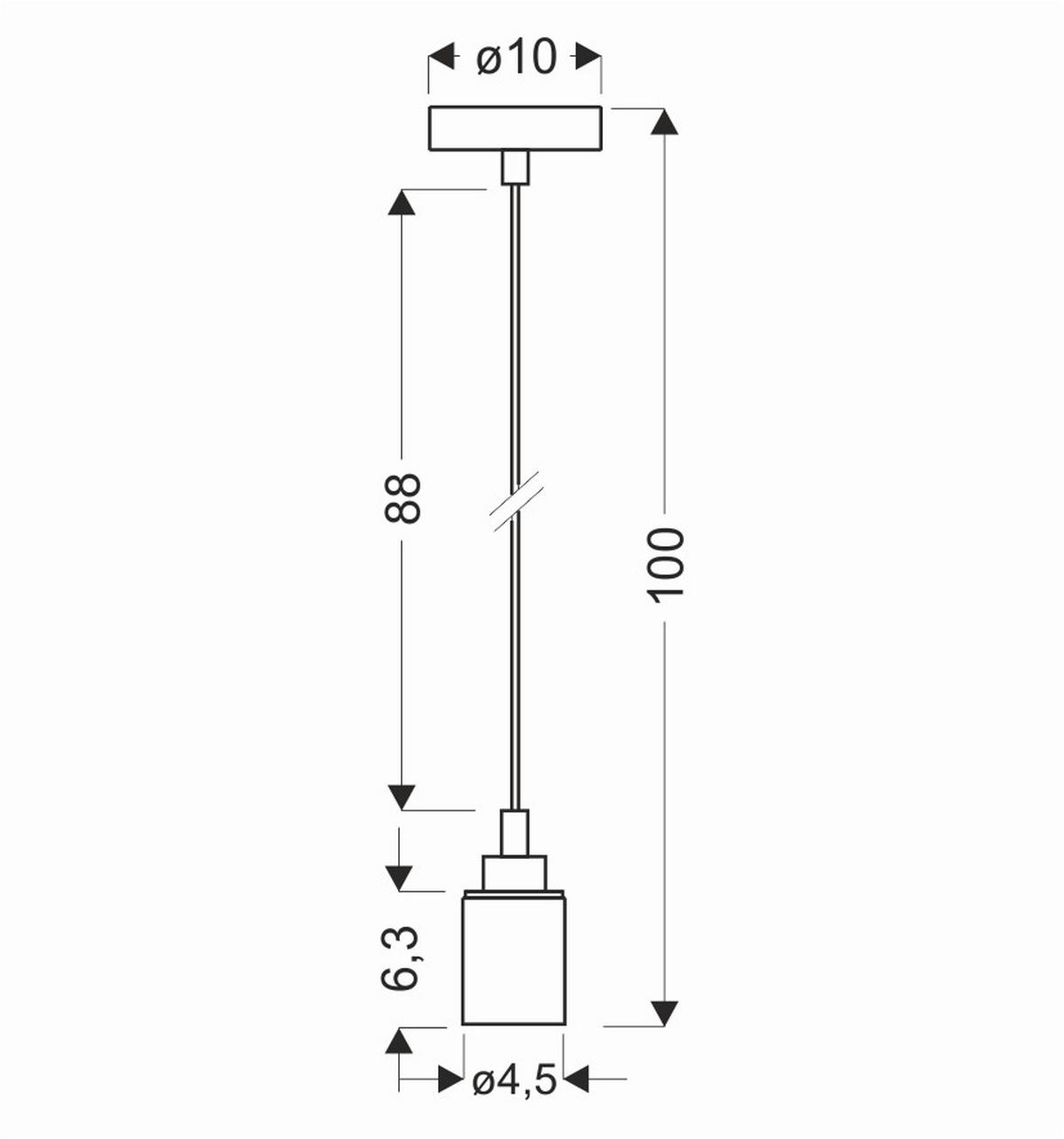Hängeleuchte 31-05472 - Chromfarben, Basics, Metall (10/10/100cm)