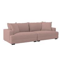 Megasofa Pelle-Megasofa - Wengefarben/Rosa, Trend, Textil (261/124cm) - Luca Bessoni