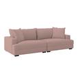 Megasofa Pelle-Megasofa - Wengefarben/Rosa, Trend, Textil (261/124cm) - Luca Bessoni