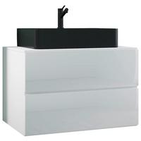 Waschtischkombi Lendas Bl S - Schwarz/Weiß, MODERN, Keramik/Holzwerkstoff (81cm) - MID.YOU