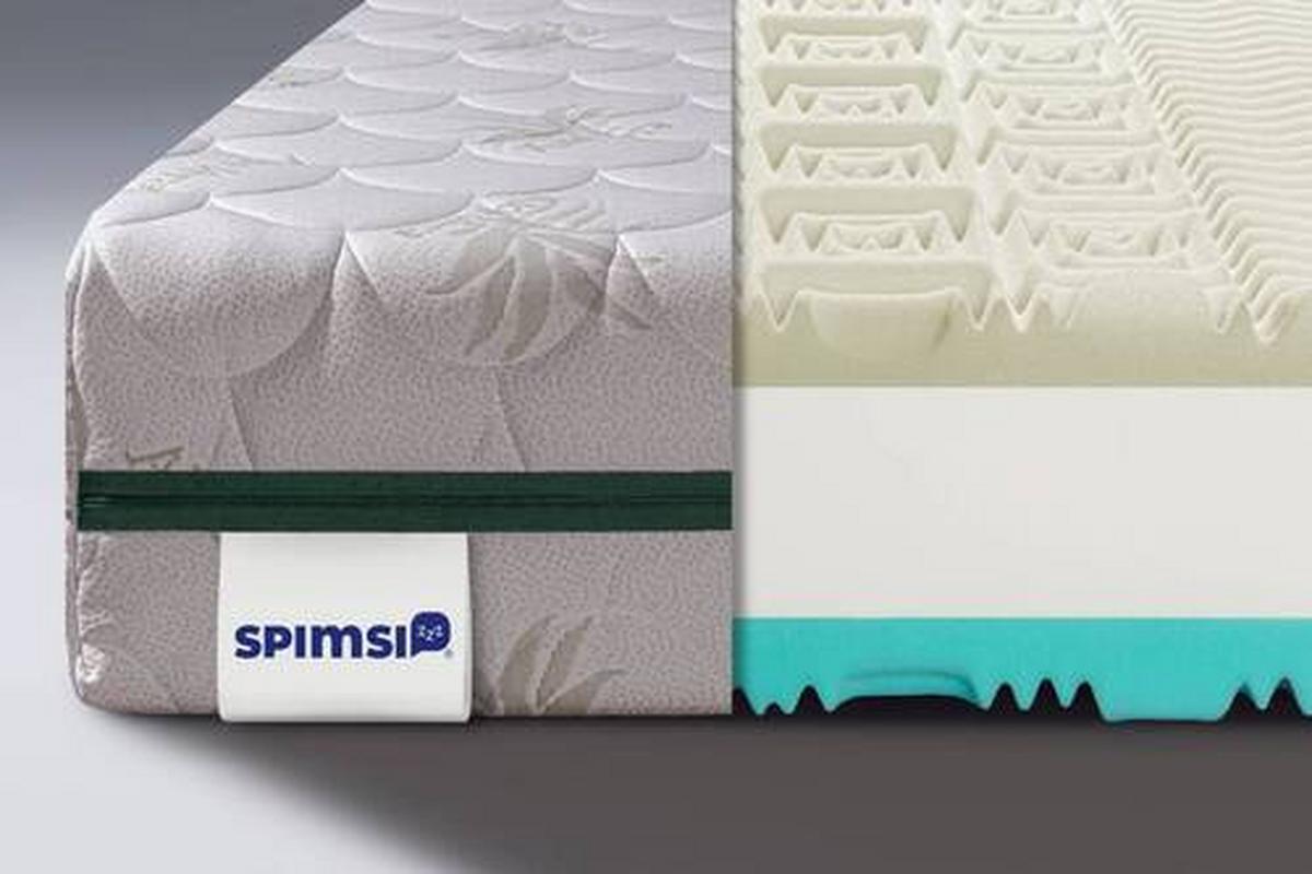 Viscomatratze Aloe 140x200 Cm H3/h4 H: 19 Cm - Weiß/Grün, LIFESTYLE, Textil (140/200cm) - Spimsi