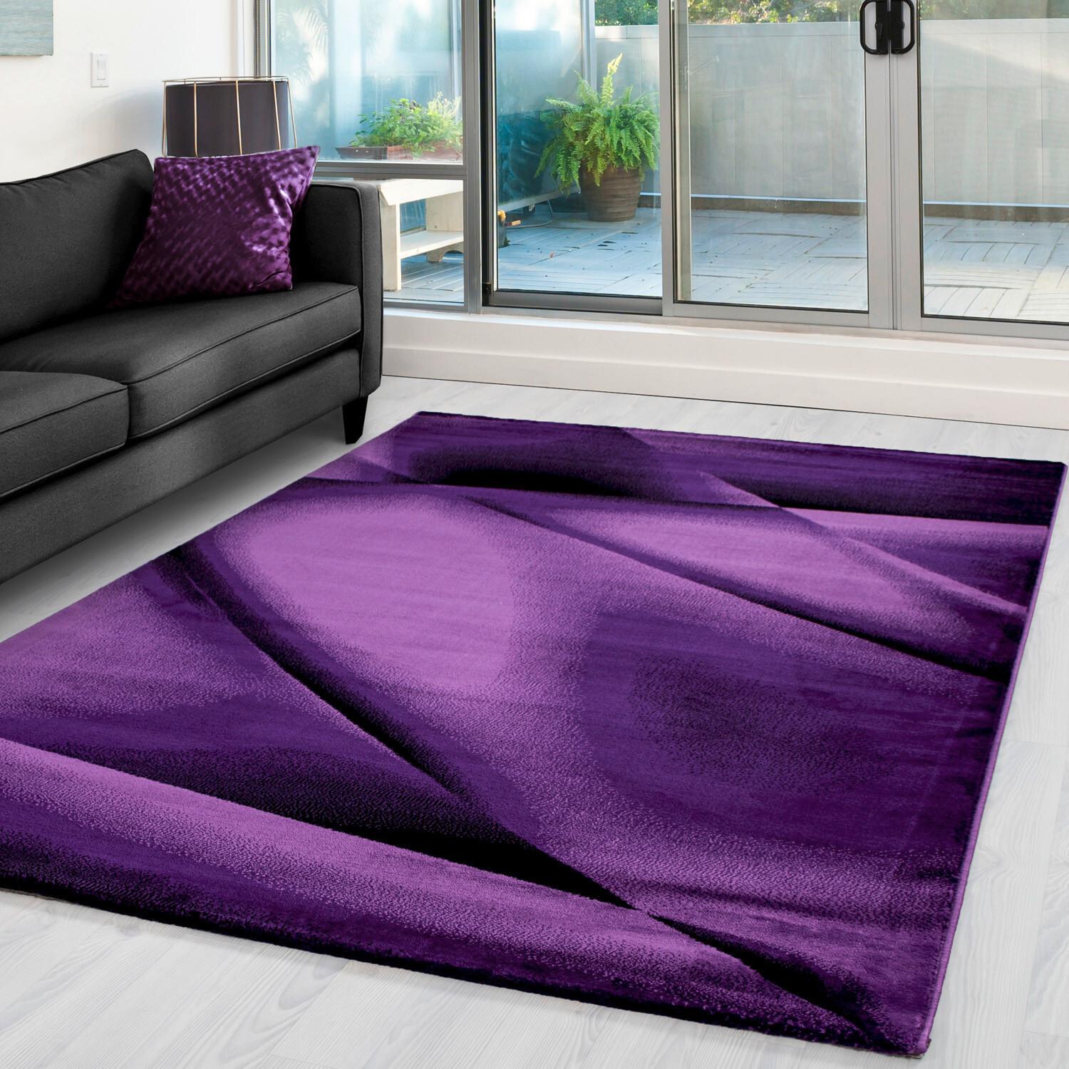 Flachwebteppich Miami - Lila, Design, Textil (140/200cm) - Novel