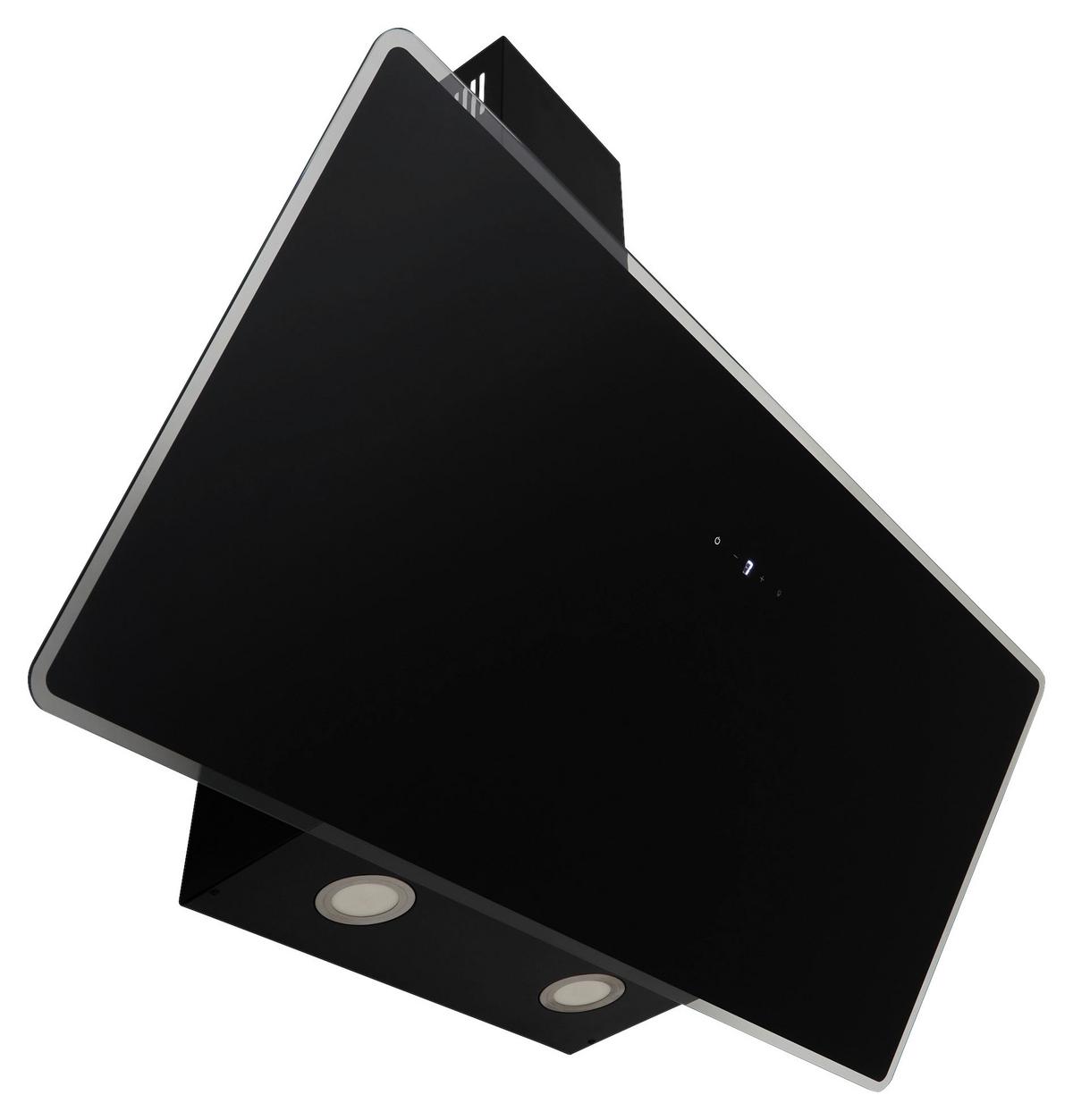 Dunstabzugshaube Respekta Lora Schwarz B:89,5cm - Schwarz, Basics, Glas/Metall (89,5/75-110/38,5cm) - Respekta