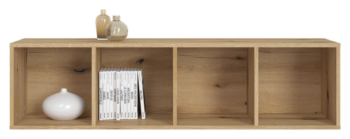 REGÁL LUGO - černá, Moderní, kompozitní dřevo/plast (135/43,2/34,4cm) - Mömax