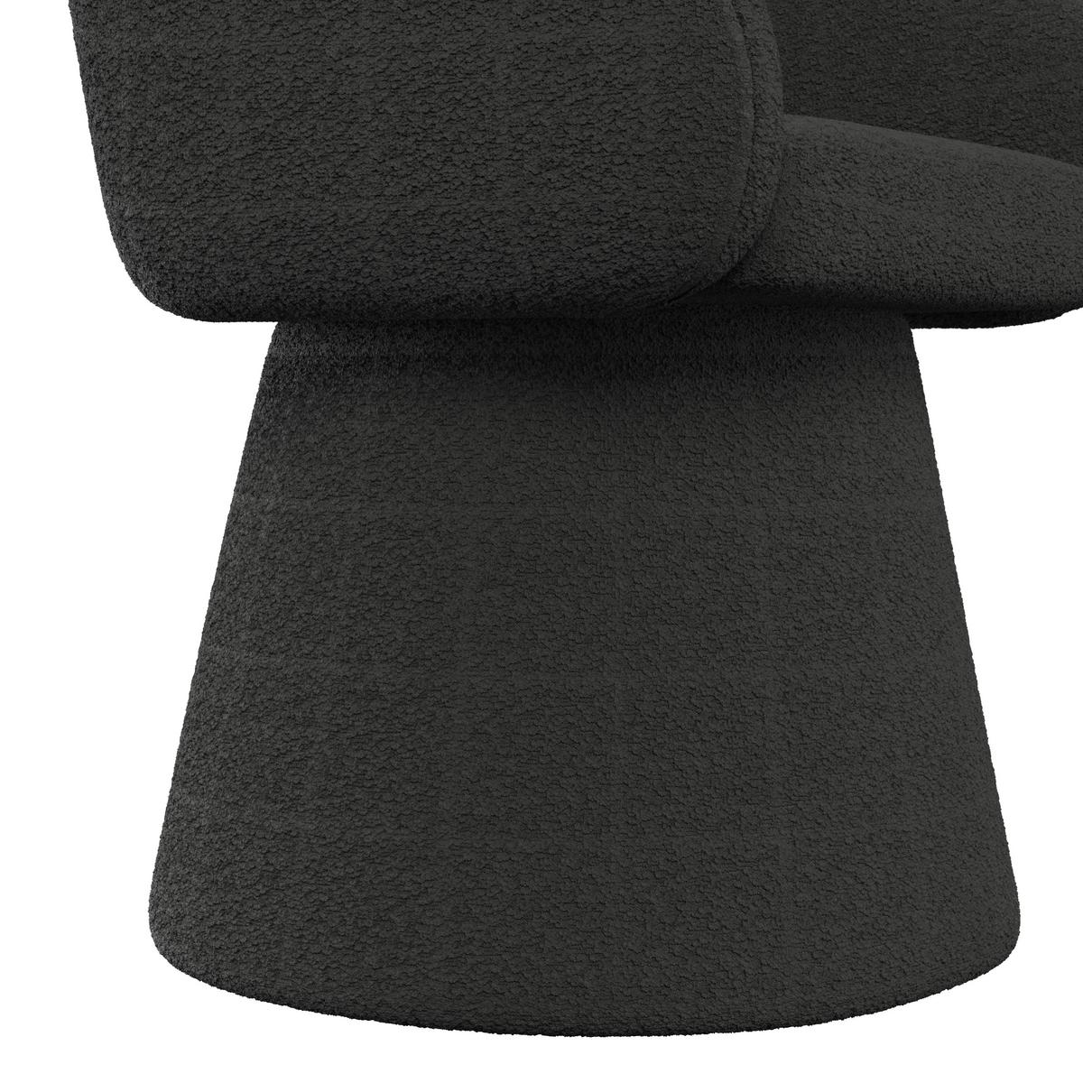 STOLIČKA S PODRÚČKAMI MAIA - čierna, Modern, kov/textil (60/84,5/59cm) - Bessagi Home