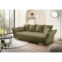 Bigsofa Pera, Olivgrün B: 242 cm - Chromfarben/Olivgrün, MODERN, Textil (242/71/90/131cm) - Livetastic
