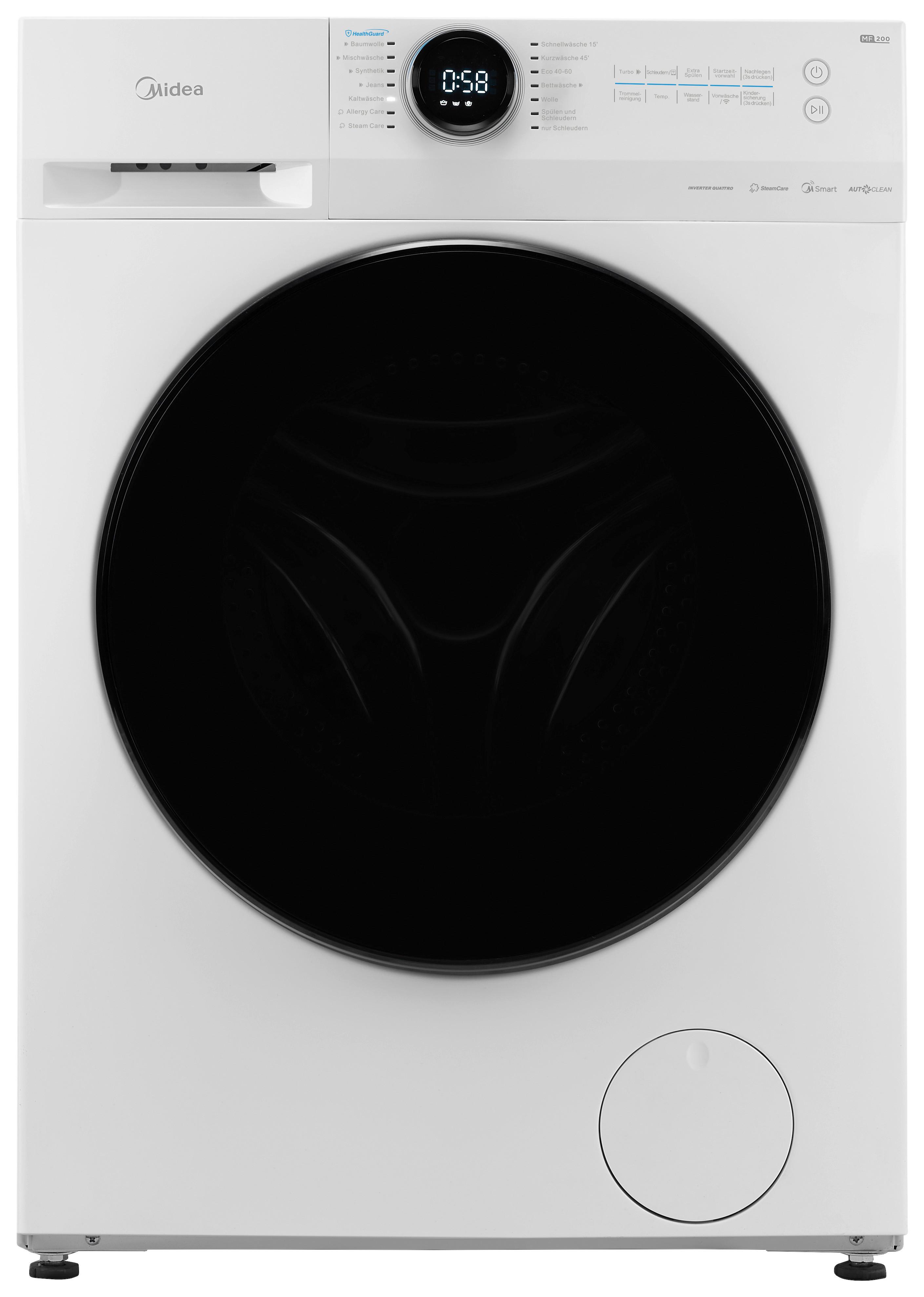 Waschmaschine Mf200W100wb-14a Weiss - Weiß, Basics, Kunststoff (59,5/85/56,5cm) - Midea