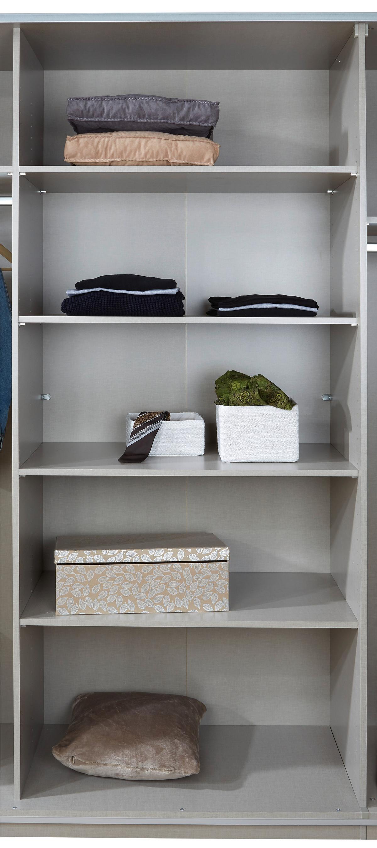 Einlegeböden Korbach 3er-Set 85x45 cm Leinenoptik - Grau, MODERN, Holzwerkstoff (85/1,6/45cm)