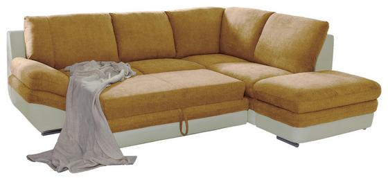 Wohnlandschaft in Cream und Dunkelgelb