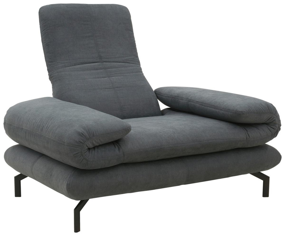 Sessel Looks Xiii - Dunkelgrau/Schwarz, Design, Textil (139 (197)/83 (110)/98cm) - LOOKS by W.Joop