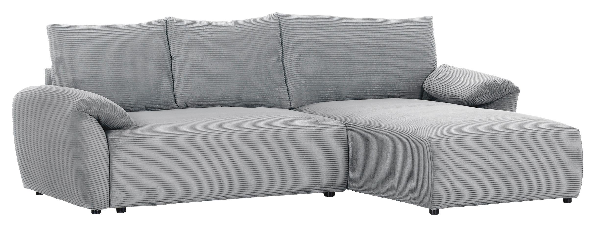 Ecksofa Cuty Grau S: 266x180 Cm - Schwarz/Grau, KONVENTIONELL, Textil (266/180cm) - MID.YOU