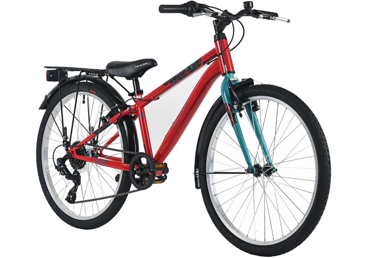 Kinderfahrrad Dacapo Bobby Rot 24 Zoll, Rh 32 Cm - Rot, Basics, Metall (25/140/60cm)