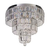 Bad-Deckenleuchte Empire IP44 Chromfarben Kristallglas - Chromfarben, Design, Glas/Metall (50/45cm)