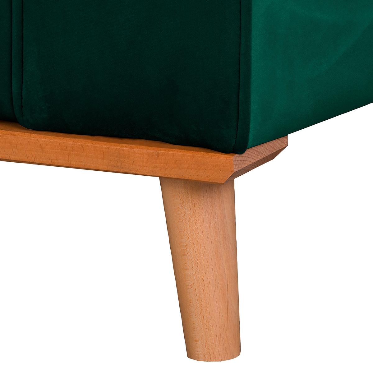 Ecksofa Beata Grün S: 150x230 cm - Wengefarben/Grün, Design, Textil (150/230cm) - Livetastic