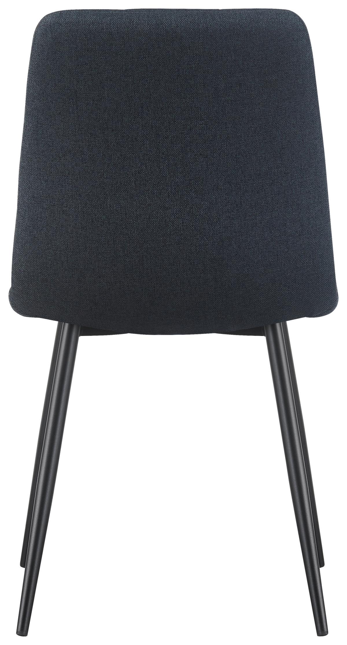 Vierfußstuhl Empoli Leinenoptik Grau, B: 44,5 cm - Schwarz/Grau, KONVENTIONELL, Holz/Textil (44,5/86/54,5cm) - Livetastic