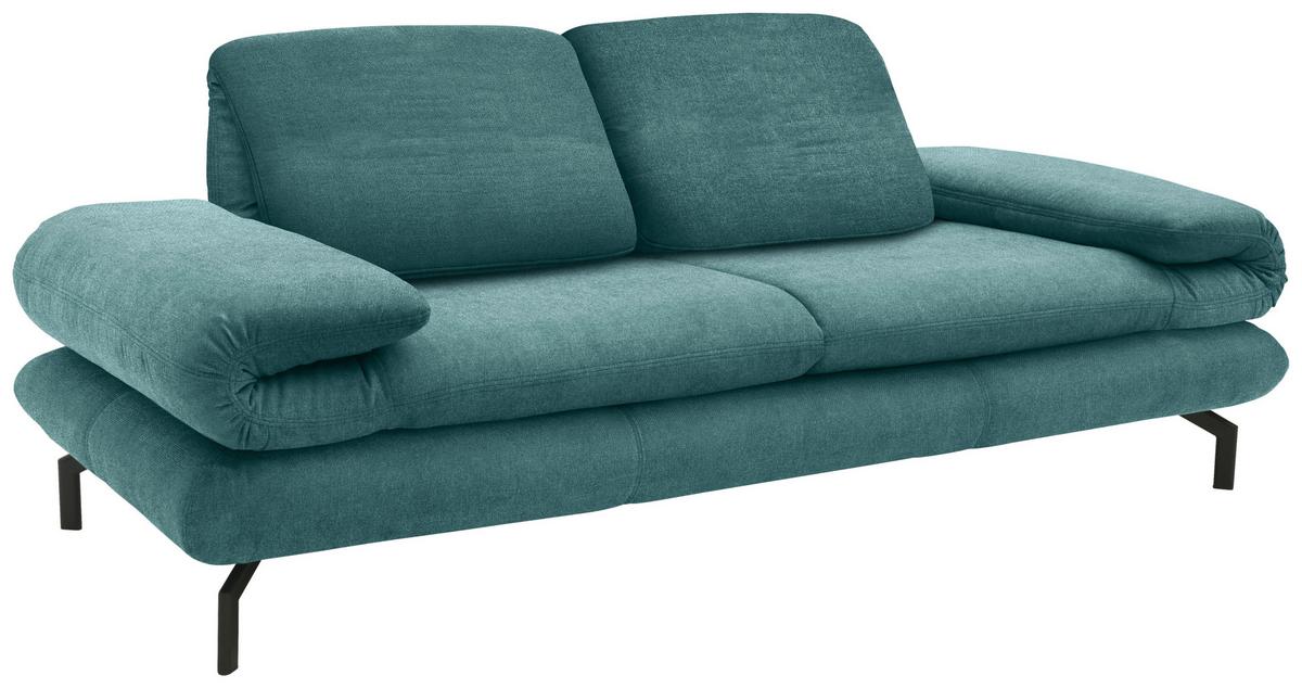 2,5-sitzer Looks Xiii - Petrol/Schwarz, Design, Textil (224/83/98cm) - LOOKS by W.Joop