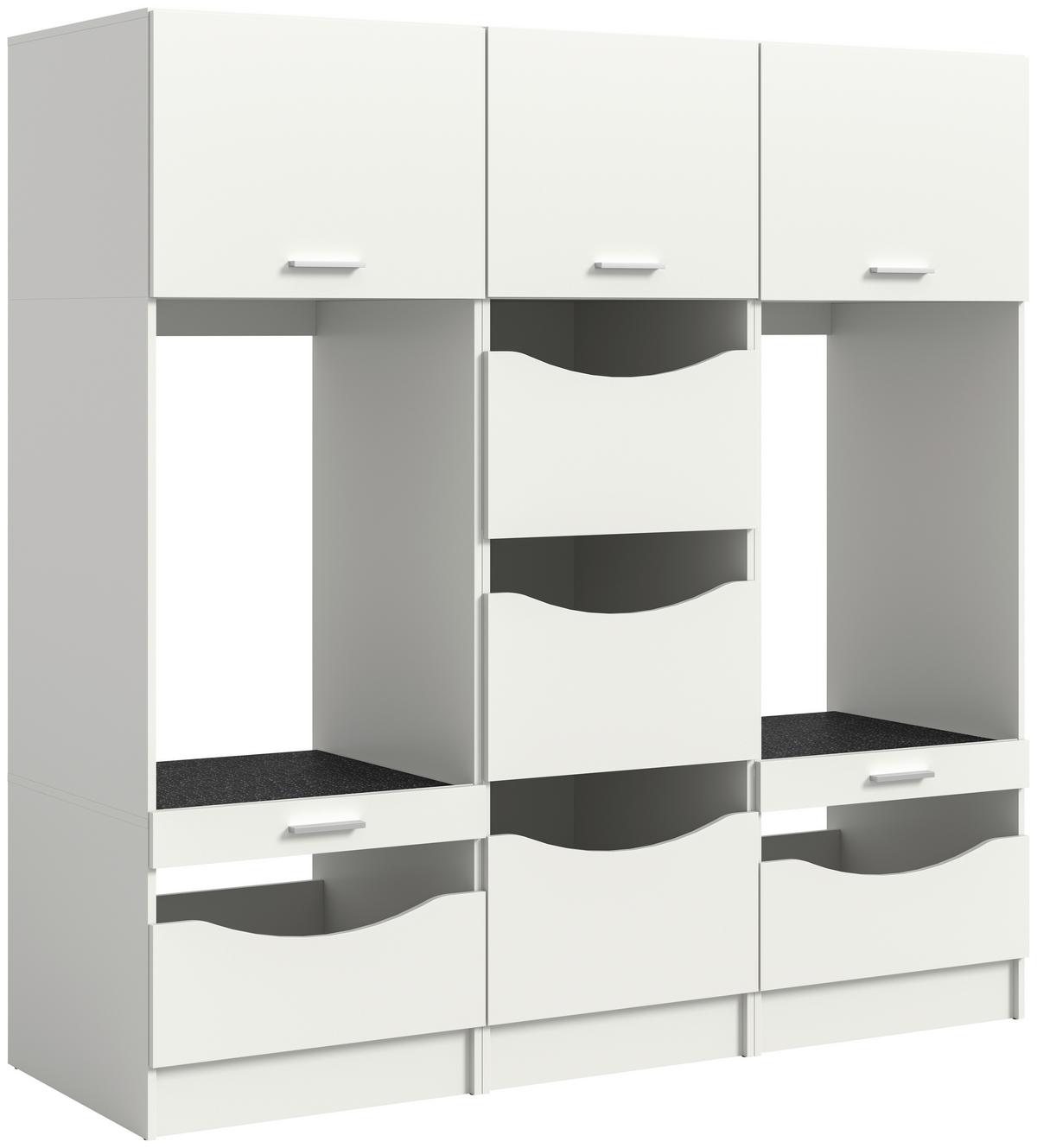 Prádelna Free bílá - bílá, Basics, kompozitní dřevo (193/195/68cm) - MID.YOU