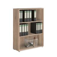 AKTENREGAL Sonoma Eiche Dekor B: 84,4cm - Silberfarben/Sonoma Eiche, MODERN, Holzwerkstoff (84,4/113,6/33cm) - MID.YOU
