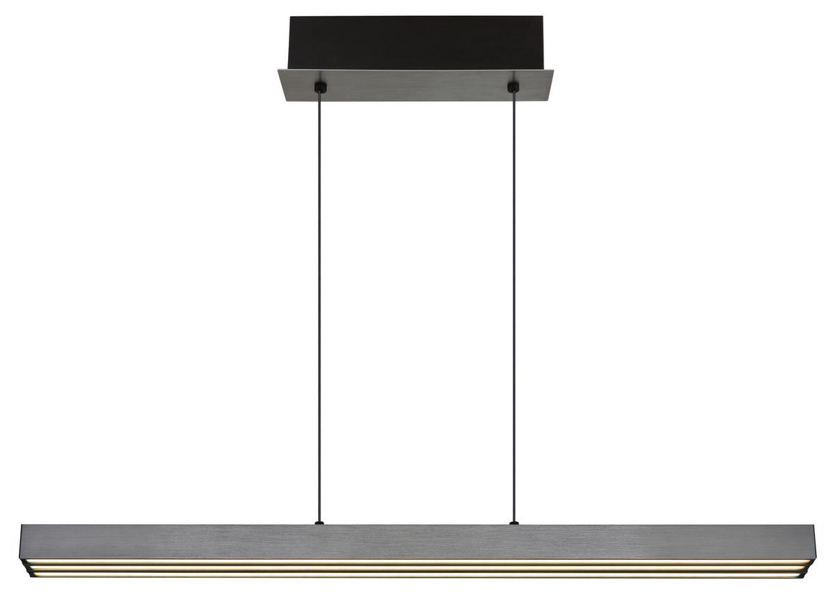 LED-Hängeleuchte 17016 - Dunkelgrau/Opal, Design, Kunststoff/Metall (95-150/7,5/80-150cm) - Globo