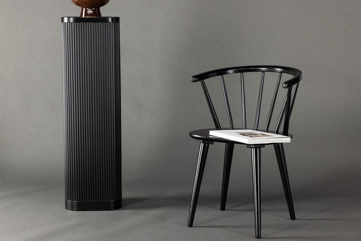 Stuhl-Set Bobby - Schwarz, Design, Holz (55/75/53cm) - Livetastic