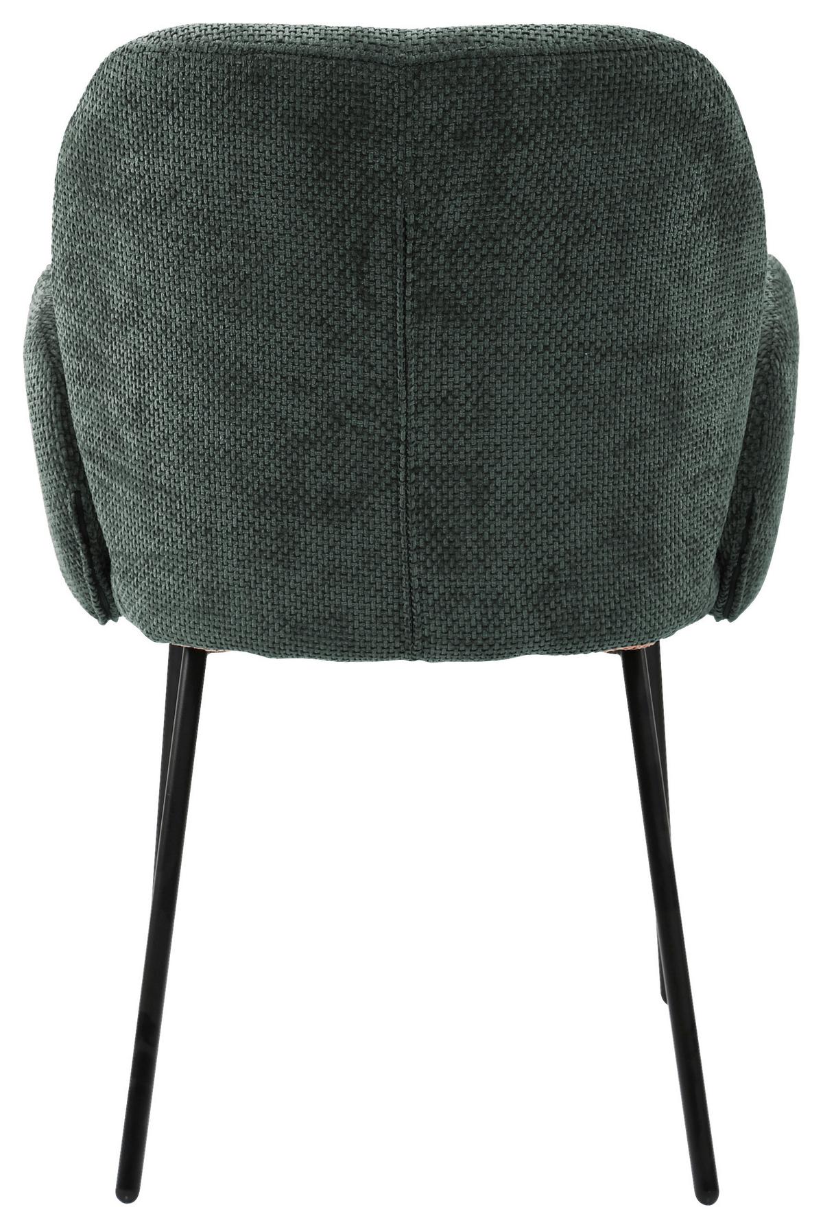 Židle s podroučkami MARA zelená - černá/zelená, Lifestyle, kov/dřevo (60/87/64cm) - Mömax