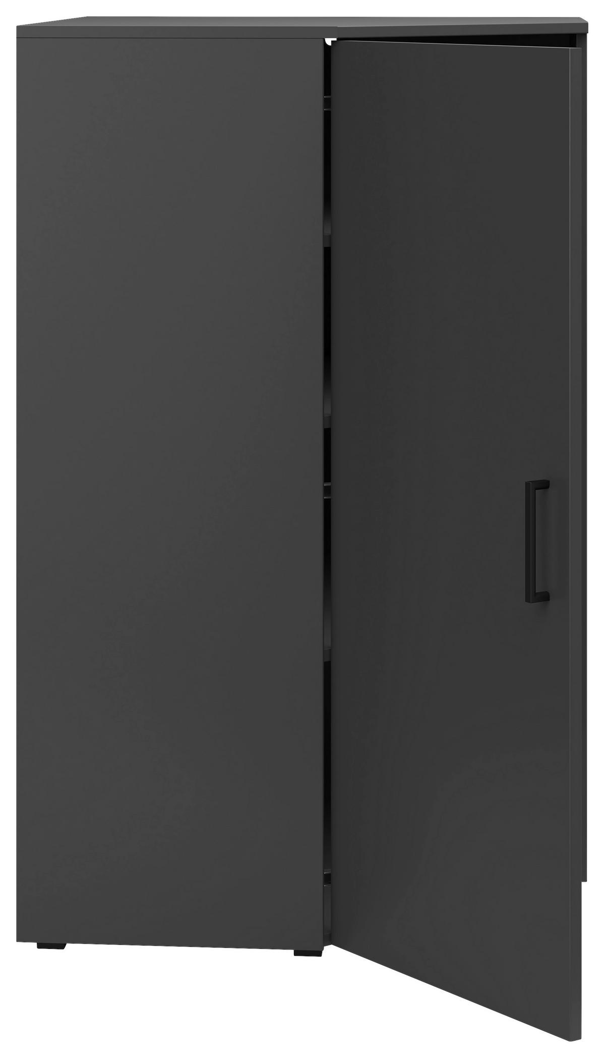 ROHOVÁ KOMODA MULTISTAURAUM š: 71,5cm - čierna/grafitová, Modern, kompozitné drevo/plast (71,5/71,5cm)