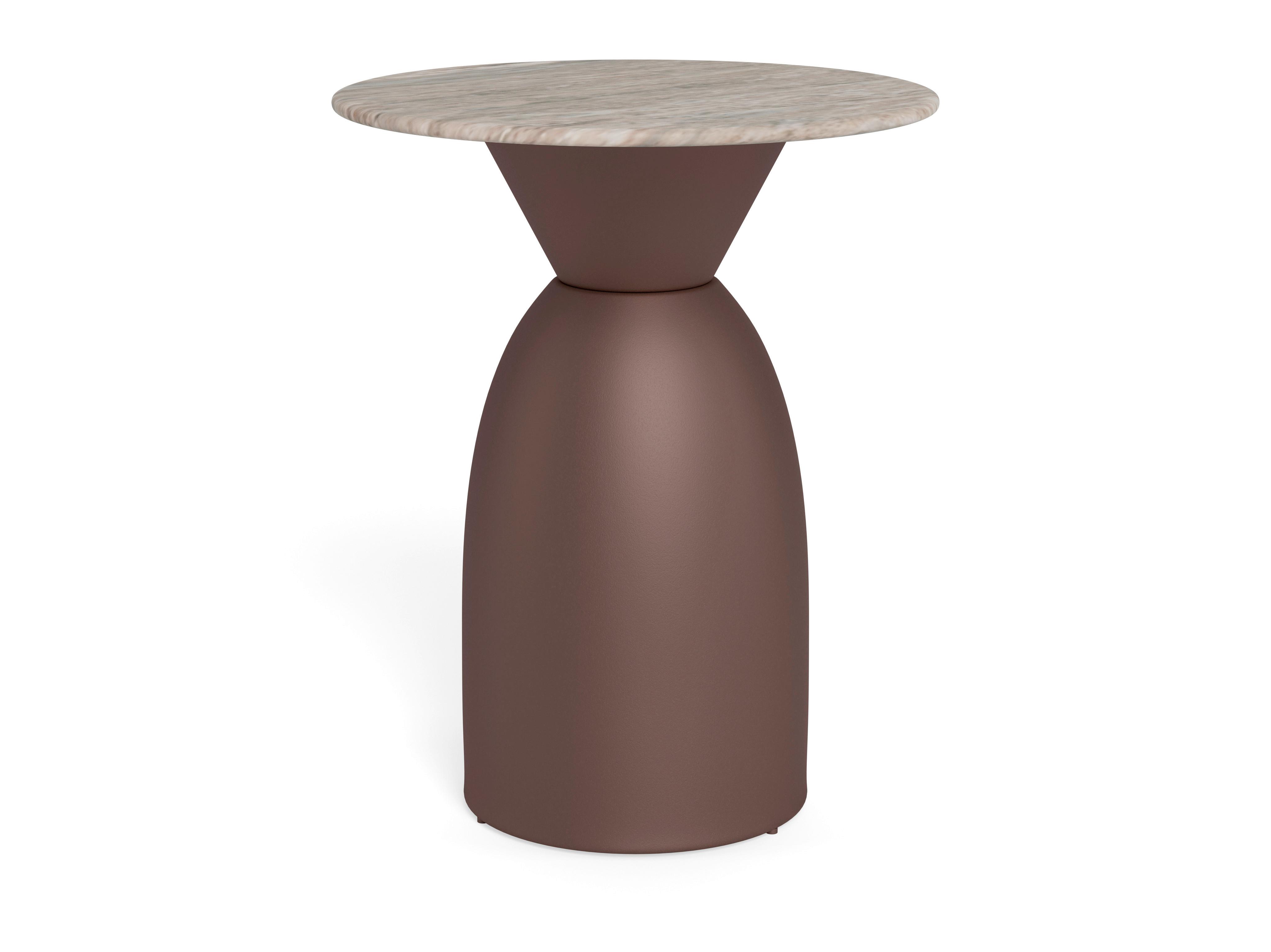 Couchtisch Ferrol Grau/Bronzefarben L: 40cm - Bronzefarben/Grau, Design, Stein/Metall (40/40/50cm) - MID.YOU