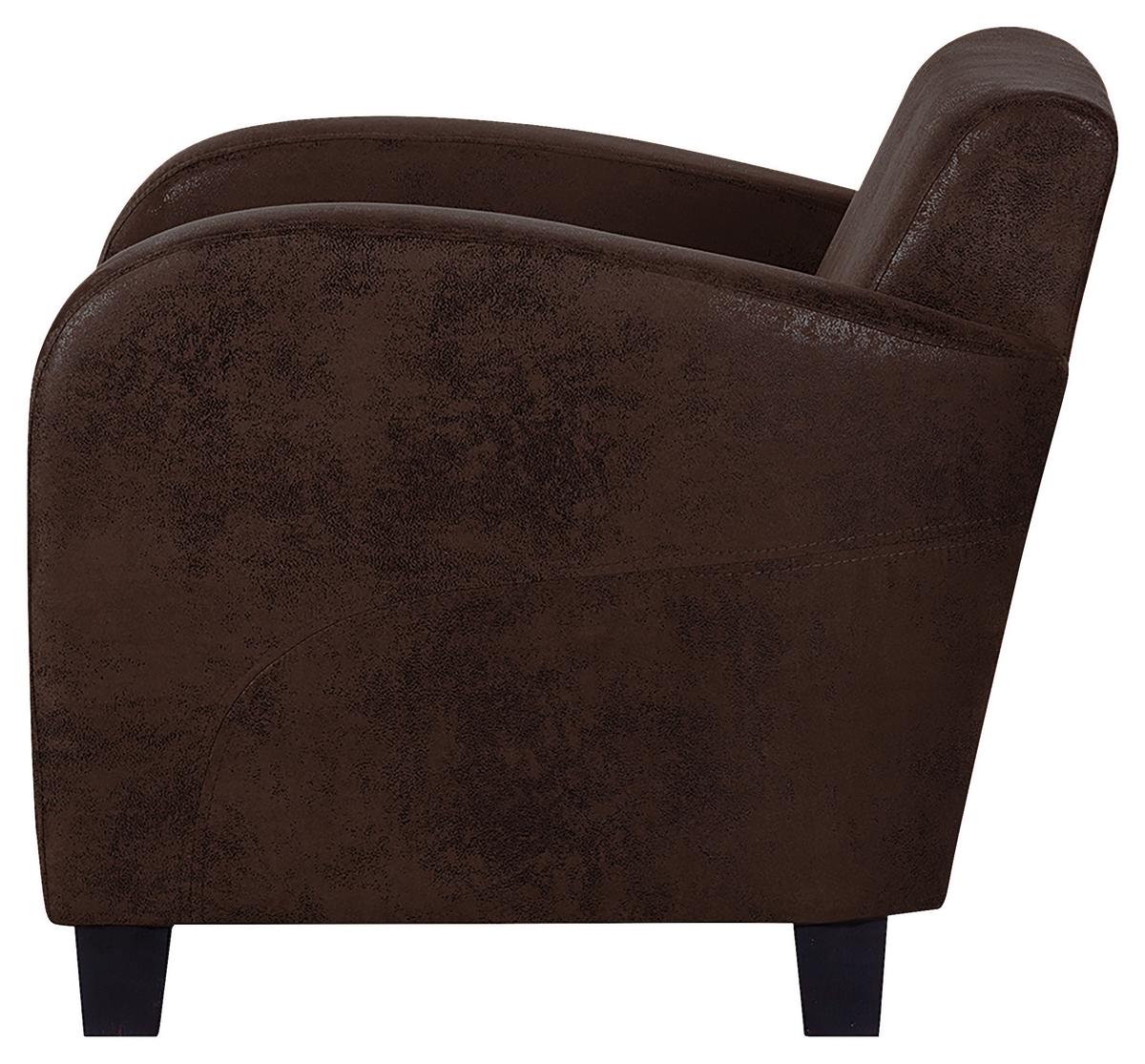 Sitzgarnitur Antis Braun B: 92 Cm - Dunkelbraun, Design, Textil (92/80/89cm) - Livetastic