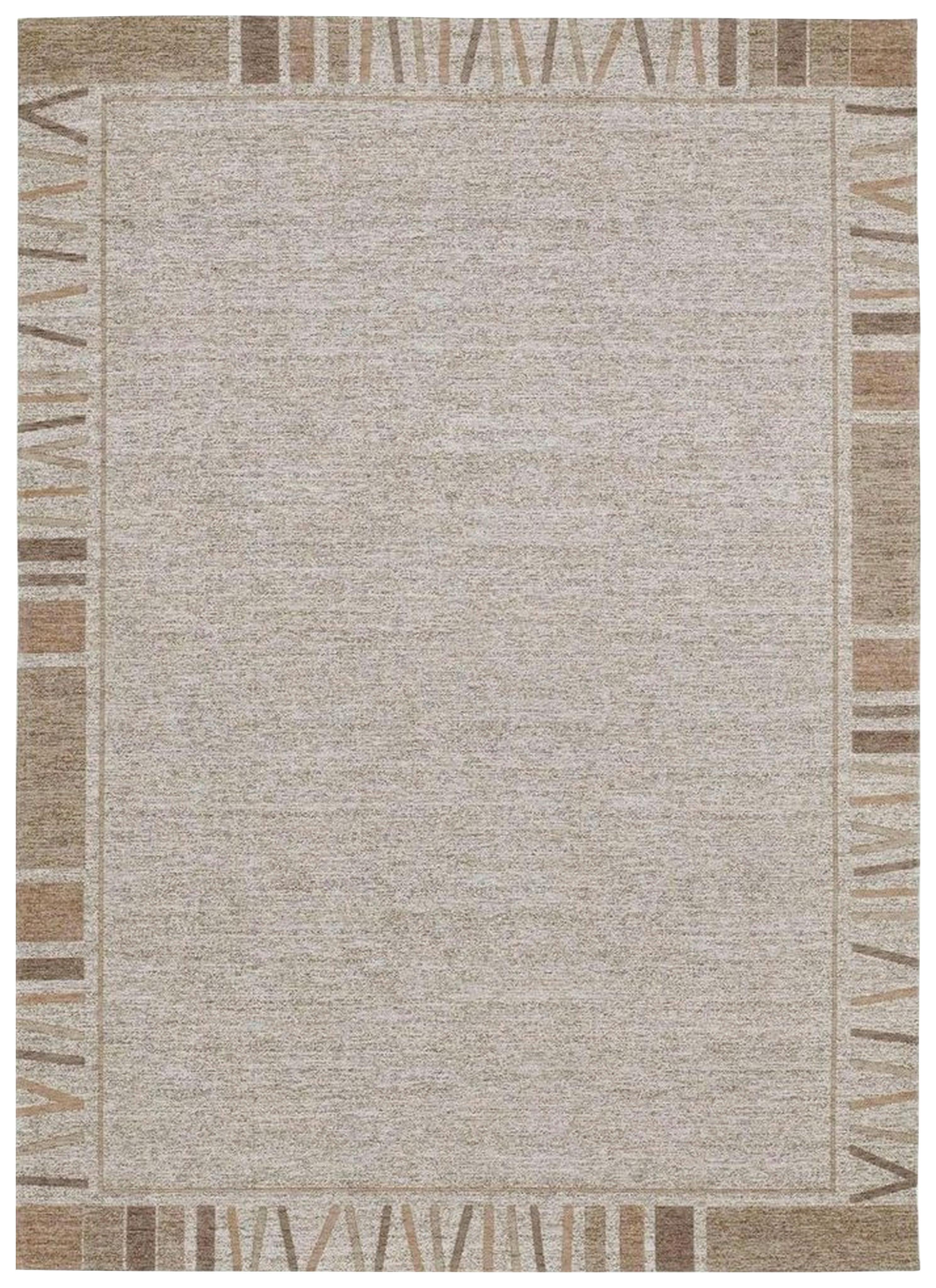 Flachwebteppich Alanis Border Champagner 120x180 cm - Champagner, Basics, Textil (120/180cm) - Novel