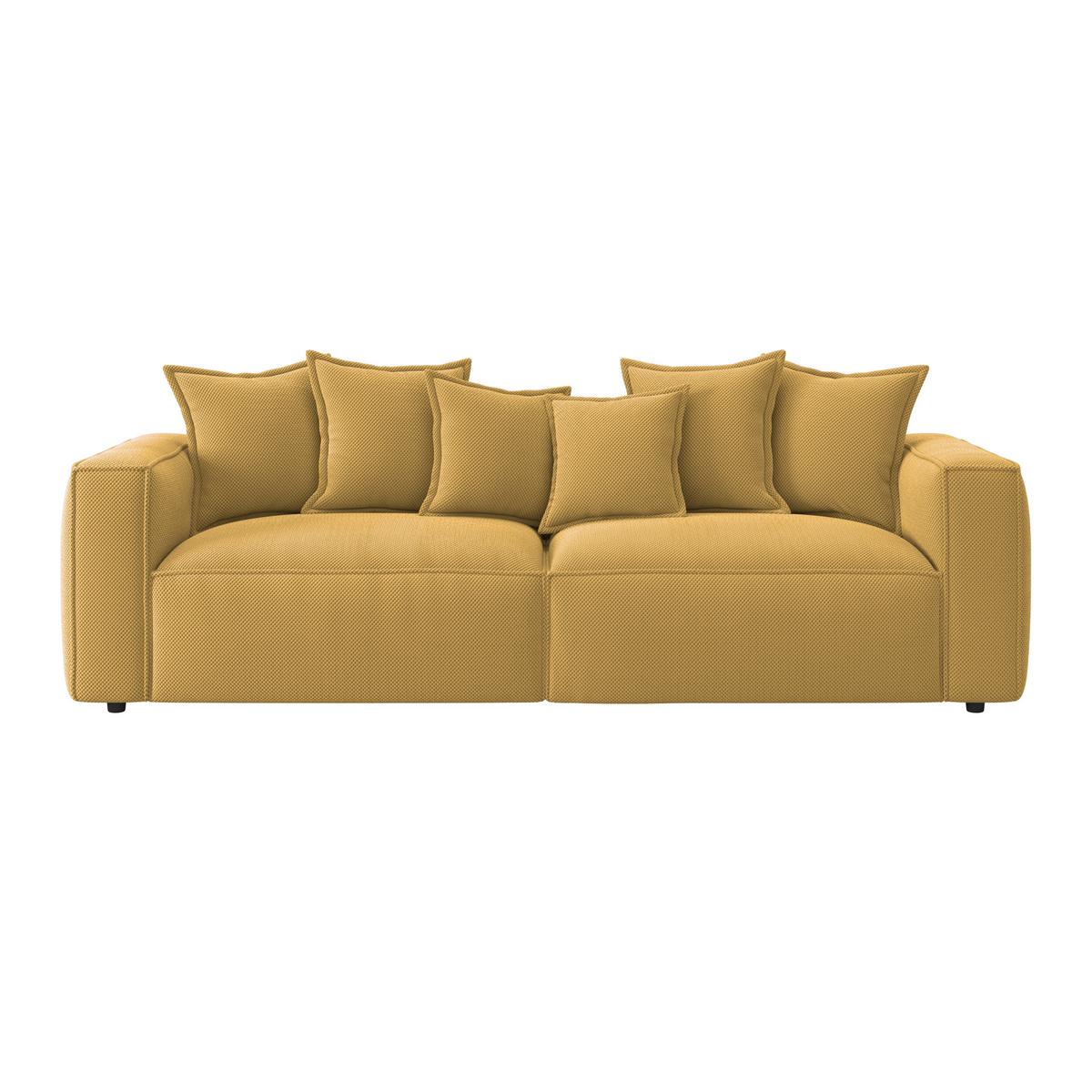Bigsofa Cowboy - Senfgelb/Schwarz, MODERN, Textil (280/72/109cm)