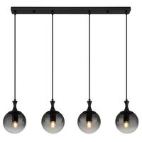 Függőlámpa 15885-4h - fekete, Design, műanyag/Üveg (90/15/130cm) - Globo