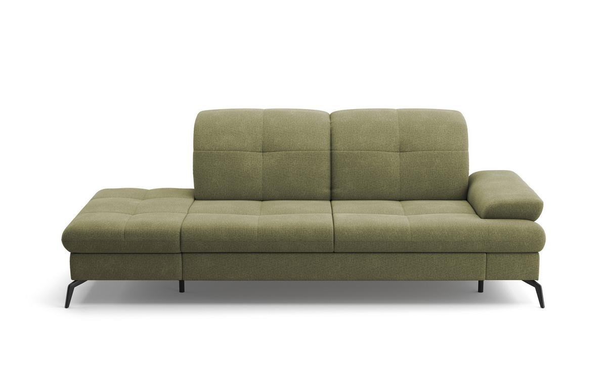 Récamiere Amica E, Hellgrün B: 231 Cm - Schwarz/Hellgrün, KONVENTIONELL, Textil (231/90/122cm) - Sit & More