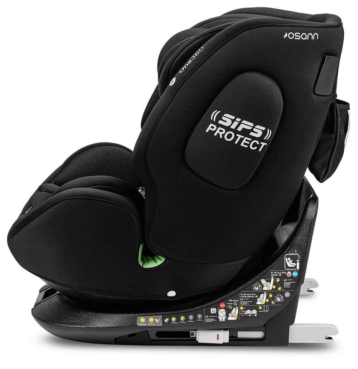 Reboarder-kindersitz One360 S - Schwarz, Basics, Kunststoff/Textil (43/58/48cm) - Osann