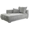 Recamiere Modena Links Hellgrau, B: 208 cm - Hellgrau/Schwarz, Design, Textil (207/75/121cm) - MID.YOU