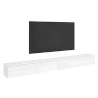 Lowboard D 300 Weiß/weiß Hg B: 300 Cm - Weiß Hochglanz/Weiß, Basics, Holzwerkstoff (300/32/33cm) - P & B