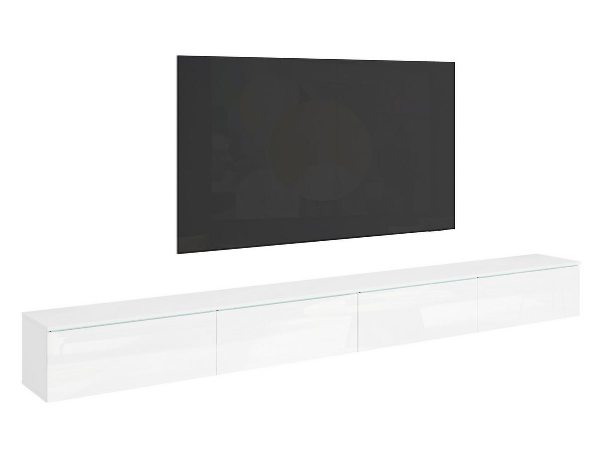 Lowboard D 300 Weiß/weiß Hg B: 300 Cm - Weiß Hochglanz/Weiß, Basics, Holzwerkstoff (300/32/33cm) - P & B