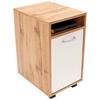 Rollcontainer Eiche/weiß Laurenc 33x59,5x38 Cm - Eichefarben/Weiß, MODERN, Kunststoff (33/59,5/38cm)