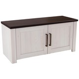Garderobenbank Provence - Wengefarben/Weiß, MODERN, Holzwerkstoff (116/49/42cm) - James Wood