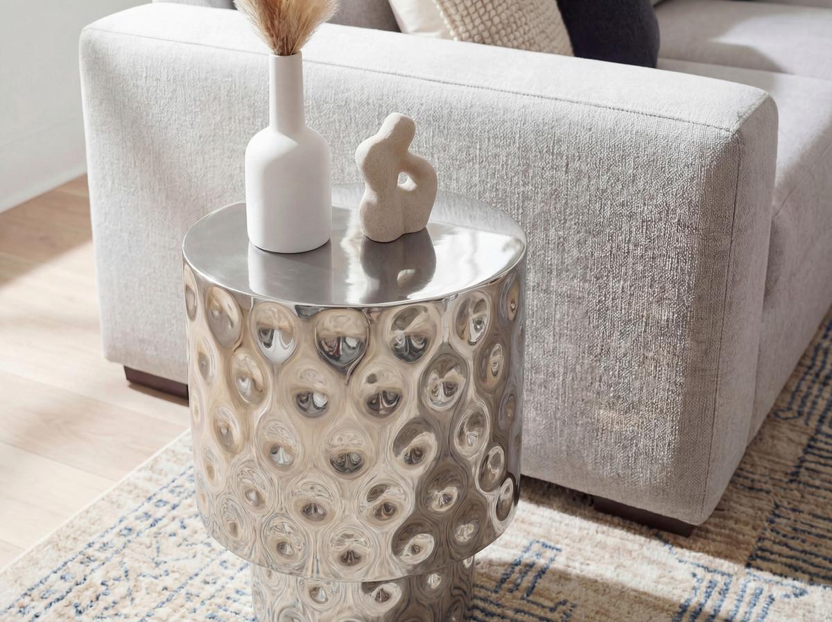 PRÍRUČNÝ STOLÍK WL7.544 - strieborná, Design, kov (36/36/50cm) - Livetastic