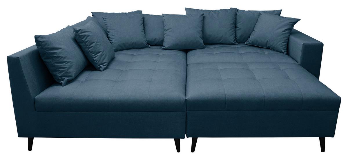 Ecksofa Pruno Dunkelblau S: 174x247 Cm - Schwarz/Dunkelblau, Design, Textil (174/247cm) - MID.YOU