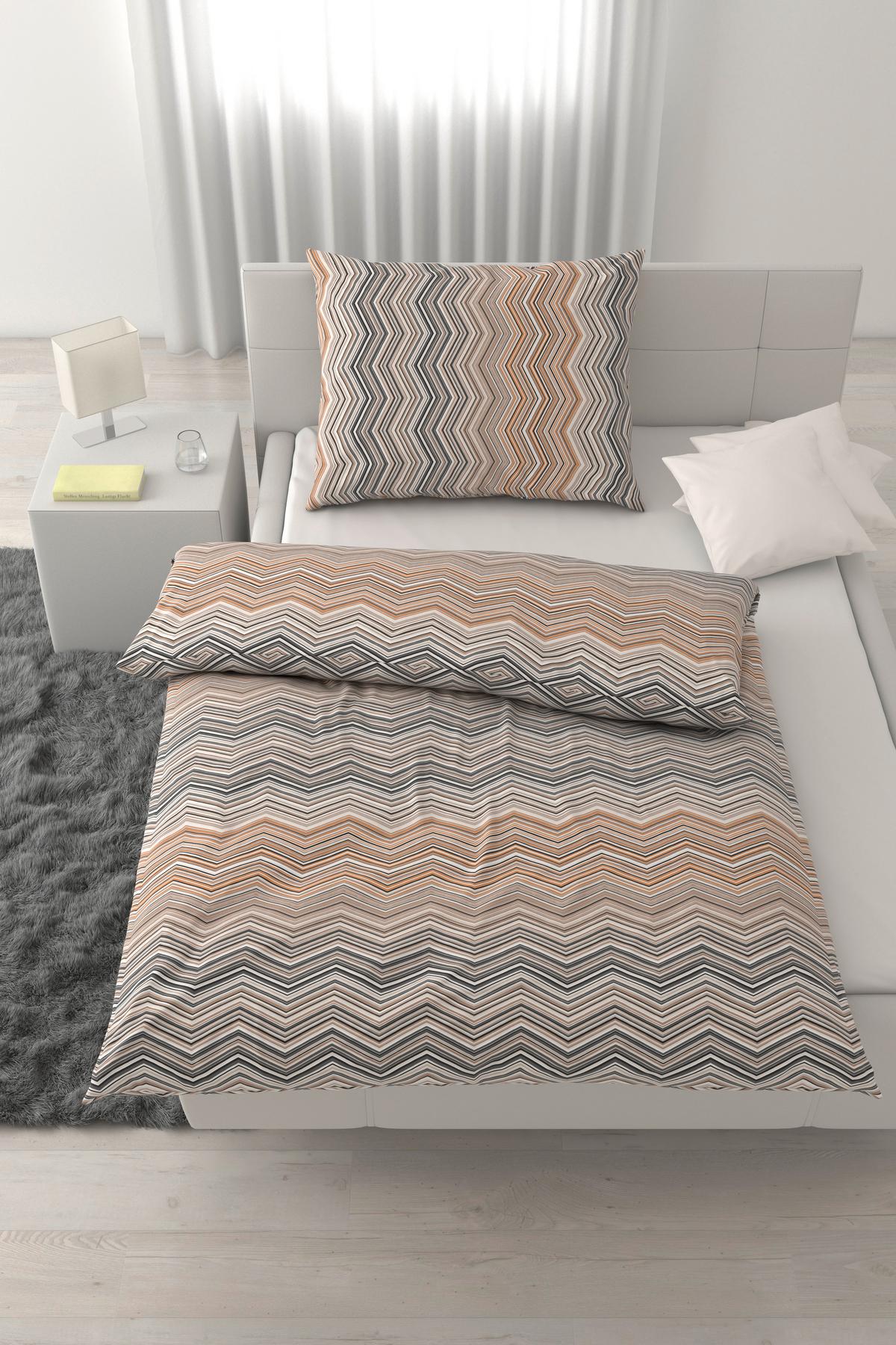 POVLEČENÍ ZICKZACK - béžová, Konvenční, textil (140/200cm) - Mömax