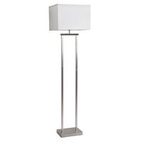 LED-Stehleuchte 40470201x Sydney - Weiß/Nickelfarben, KONVENTIONELL, Textil/Metall (27/40/150cm) - Globo